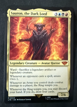 Magic the Gathering Sauron, The Dark Lord Mythic LegendaryCreature from LOTL - Image 1