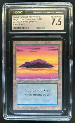 1993 Magic: The Gathering Alpha Island #NNO CGC 7.5 - Image 1