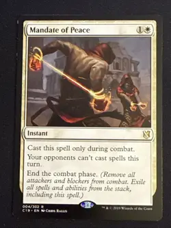 1x Mandate of Peace (004) Commander 2019 LP MTG Magic the Gathering x1 MKE - Image 1