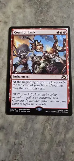 Count on Luck Aetherdrift Regular Enchantment Rare MTG NM - Image 1