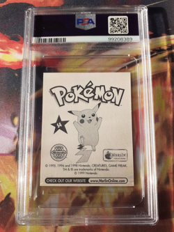 Pokemon 1999 Blastoise #S4 Holo Prism Merlin Sticker PSA 7 NM - Image 2