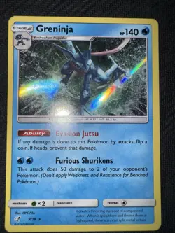 Pokemon TCG Greninja Detective Pikachu 9/18 Holo Holo Rare - Image 1
