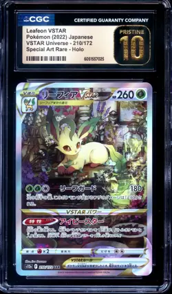 CGC 10 Pristine - Leafeon Vstar 210/172 SAR Vstar Universe - Japanese Pokemon - Image 1