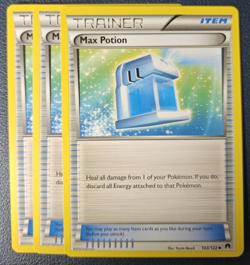 3x Max Potion #103/122 XY BREAKPoint Uncommon Trainer Item Pokemon Playset - Image 1