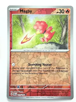 Magby 019/182 Reverse Holo Common - Paradox Rift Pokemon Pack Fresh Near Mint NM - Image 3