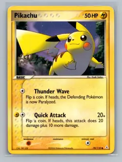 Pokemon TCG Pikachu 78/110 Holon Phantoms Normal MP - Image 1