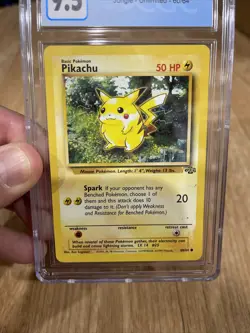 1999 Jungle Pokemon Pikachu 60/64 Unlimited Card PSA 9.5 MINT WOTC TCG - Image 2
