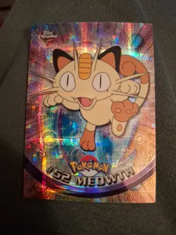 Meowth #52 2000 TOPPS CHROME HOLO Pokemon Card Rare - Image 1