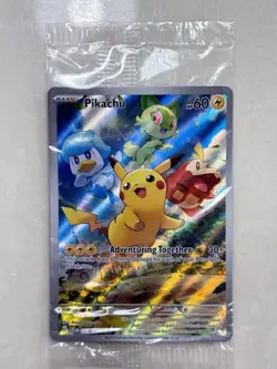 Sealed Pikachu SVP 27 Paldea Evolved Black Star Promo Card Pokemon. Sealed - Image 1