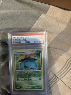 Pokemon Venusaur 2007 D&P Secret Wonders Holo Rare Card PSA 7 NM 20/132 Bleed - Image 1