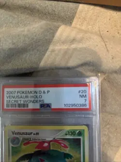Pokemon Venusaur 2007 D&P Secret Wonders Holo Rare Card PSA 7 NM 20/132 Bleed - Image 5