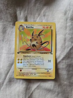 Pokemon Card TCG Raichu 29/62 1st Edition Fossil Non-Holo Rare - Image 1