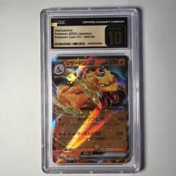 Charizard ex 006/165 CGC Pristine 10 - Japanese Pokemon 151 Holo Rare Card 2023 - Image 1