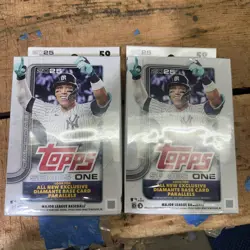 2025 Topps Series 1 Baseball Trading Card MLB Hanger Box - 59 Cards Lot Of 2 - Image 1