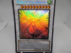 Majestic Star Dragon trading card monster heavy wear Yu-gi-oh foil ghost rare - Image 1
