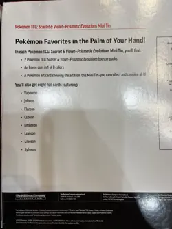 Pokemon TCG Prismatic Evolutions 8 Mini-Tins with Promo Cards, Costco - Image 4