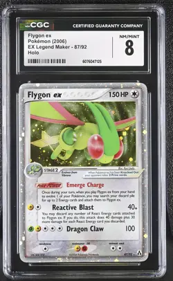 CGC 8 Flygon ex 2006 EX Legend Maker 87/92 Holo Pokemon Card - Image 1