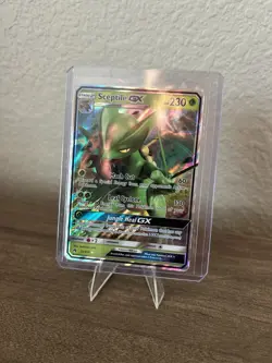 Pokemon Sceptile GX TCG Sun & Moon Lost Thunder Holo Ultra Rare Card 22/214 - Image 1