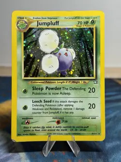 Jumpluff 7/111 Holo Rare Vintage Neo Genesis Gen 2 Pokemon Card MP - Image 1