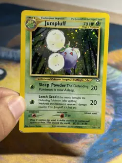 Jumpluff 7/111 Holo Rare Vintage Neo Genesis Gen 2 Pokemon Card MP - Image 3