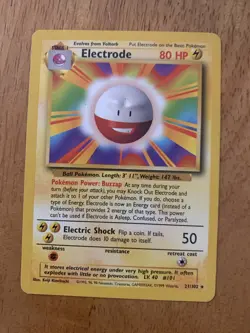Electrode 21/102 MINT Base Set Rare Non-Holo Pokemon Card 1999 WotC - Image 2