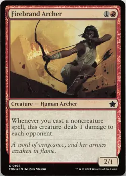 Firebrand Archer - FOIL - C Foundations 196 - MTG - Image 1