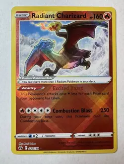 Pokemon TCG Radiant Charizard Crown Zenith 020/159 Holo Radiant Rare - Image 1
