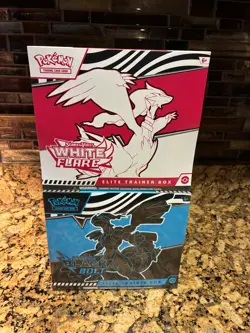 Pokemon TCG Black Bolt And White Flare ETB’s Brand New Sealed Perfect Condition! - Image 1