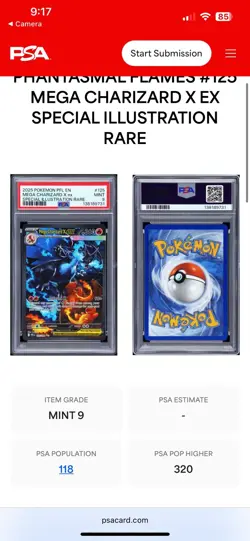 Mega Charizard X ex 125/094 Me02: Phantasmal Flames Holo for sale online - Image 1