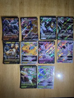 5 set Pokemon Evolution Line Dragonite Mewtwo Machamp Gardevoir Vmax RR + RRR - Image 1