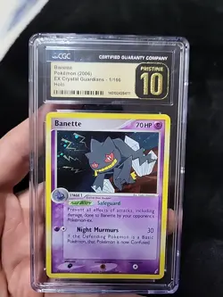 2006 Pokemon Banette #1 EX Crystal Guardians Holo Cgc 10 Pristine - Image 1