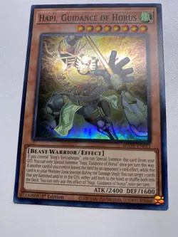 Yu-Gi-Oh! Hapi, Guidance Of Horus Super Rare 1st Edition AGOV-EN013 NM/M - Image 1