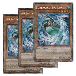 Yugioh - Surfacing Big Jaws x 3 - 1st Edition Starlight Rare NM - Free Holo - Image 1