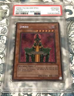 2004 Yu-Gi-Oh! Jinzo PSV-EN000 Secret Rare PSA 6 EX-MT - Image 1