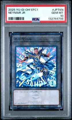 2025 YU-GI-OH! JPN EFC1-EFOOTBALL COLLABORATION CARDS #JPTKN NEYMAR JR PSA 10 - Image 1