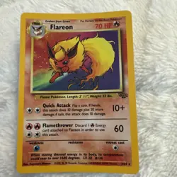 Pokemon TCG Flareon Holo Rare Jungle Set Card 3/64 - Image 1