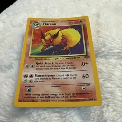 Pokemon TCG Flareon Holo Rare Jungle Set Card 3/64 - Image 2