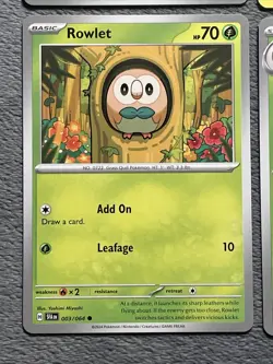 Rowlet Dartrix Pokemon Cards Lot Komiya Art 2021-2024 Starter Pokemon Grass Type - Image 5