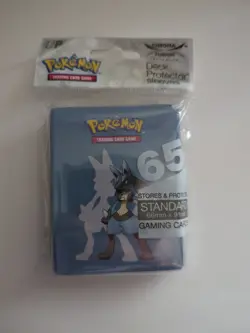 Pokemon Lucario Theme : Ultra Pro Brand New Sealed 65x Trading Card Sleeves - Image 1