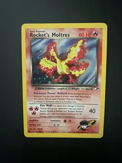 Pokemon TCG Rockets Moltres Holo Rare Card 12/132 Gym Heroes - Image 1