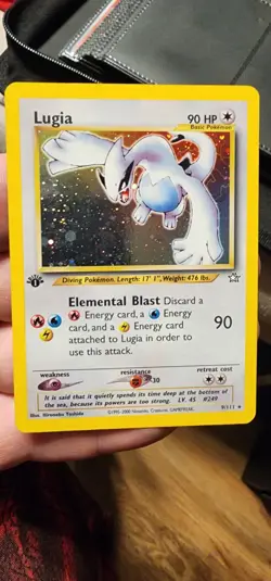 Pokemon TCG Neo Genesis 1st Edition Holo Rare Card Lugia 9/111 - Image 1