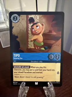 Disney Lorcana Shimmering Skies Tipo Growing Son 157/204 Cold Foil Uncommon Card - Image 1