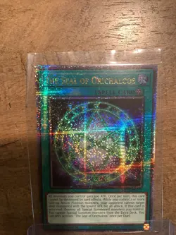 YuGiOh Spell Card The Seal of Orichalcos MAMA-EN111 1st Edition Pharaoh's Rare - Image 1