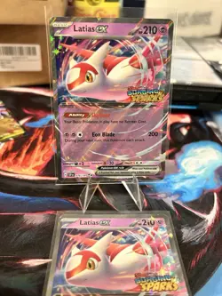 Pokemon TCG Latias EX Double Rare Card 076/191 Surging Sparks Stamp - Image 4