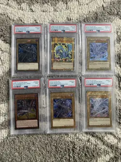 Yu-Gi-Oh! TCG Graded Card Lot Blue Eyes White Dragon QCSR, Dark Magician + More - Image 1