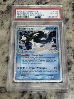 PSA 6 Blastoise ex 104/112 Holo Rare EX FireRed LeafGreen Pokemon Graded Card - Image 1