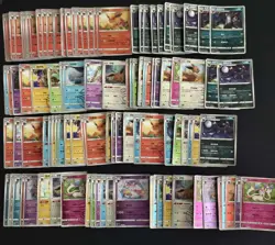 107 Lot Eevee Umbreon Sylveon Leafeon Master ball holo Gem Pack Pokemon Card SQ - Image 1