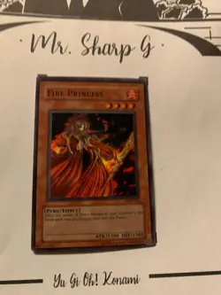 FIRE PRINCESS - LON-034 ENGLISH Yu-Gi-Oh! CARD SUPER RARE HOLO KONAMI - Image 2