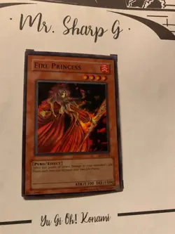 FIRE PRINCESS - LON-034 ENGLISH Yu-Gi-Oh! CARD SUPER RARE HOLO KONAMI - Image 3
