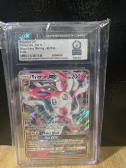 Pokemon Sylveon GX Holo Card 92/145 CGC Guinness World Record Holder - Image 1